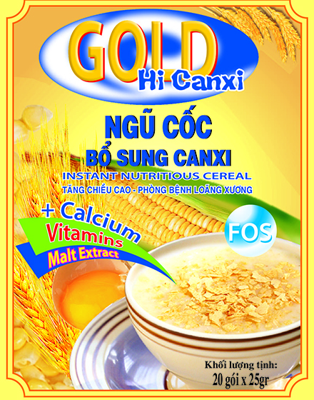 Bột ngũ cốc Gold Hi-Canxi - Công Ty Cổ Phần Thực Phẩm Dinh Dưỡng DACOFOOD